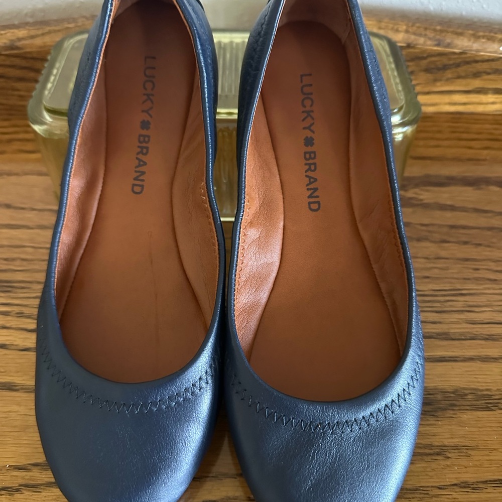 Lucky Brand Women's Dark Blue Ballet Flats